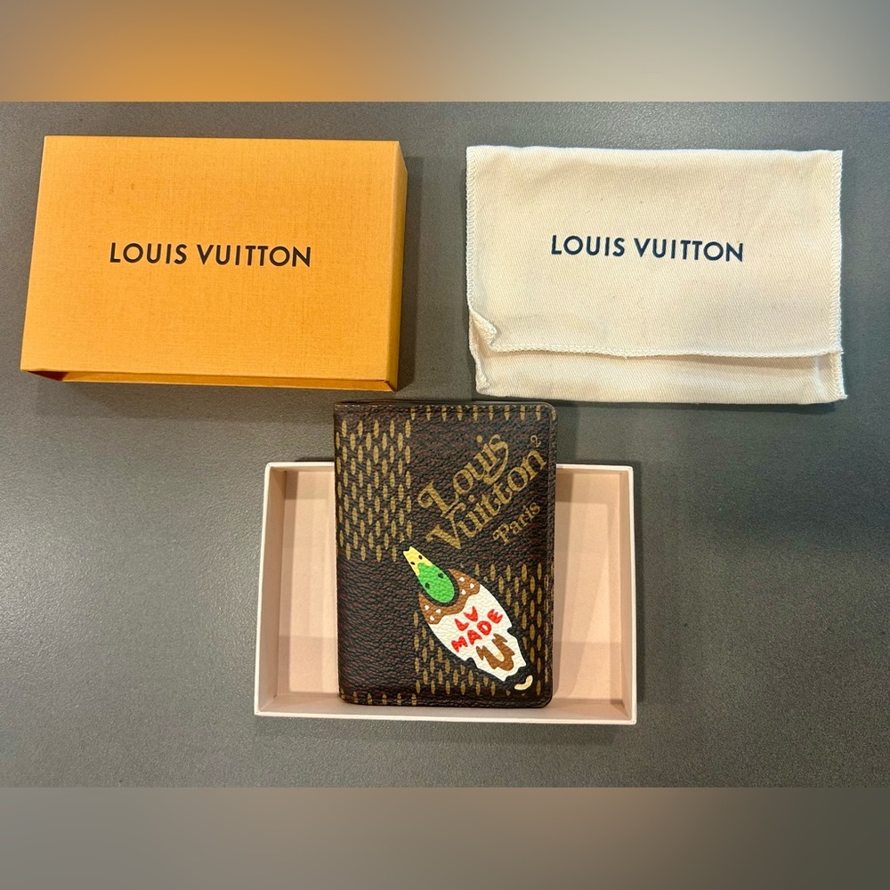 Louis Vuitton x Nigo Duck Bi- Fold Small Wallet - W/ Box & Dustcloth Card Holder
